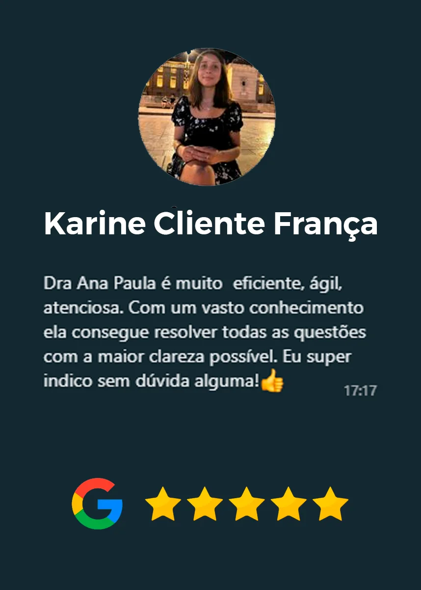 Depoimento da cliente Karine sobre o atendimento da Dra. Ana Paula Santiago